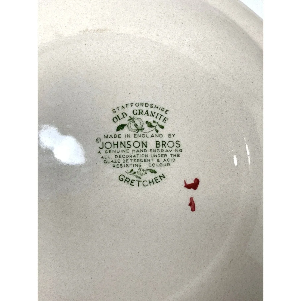 Johnson Brothers Plates Gretchen Staffordshire Old Granite 2 Dinner‎ + 1 Bread
